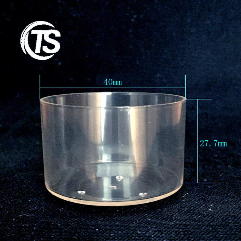 PC110 transparent flame retardant plastic tea wax cup
