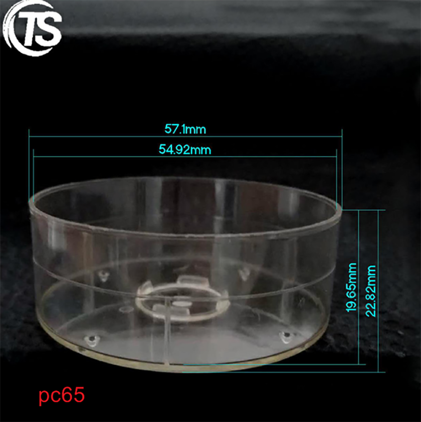 PC65 round tealight candle container