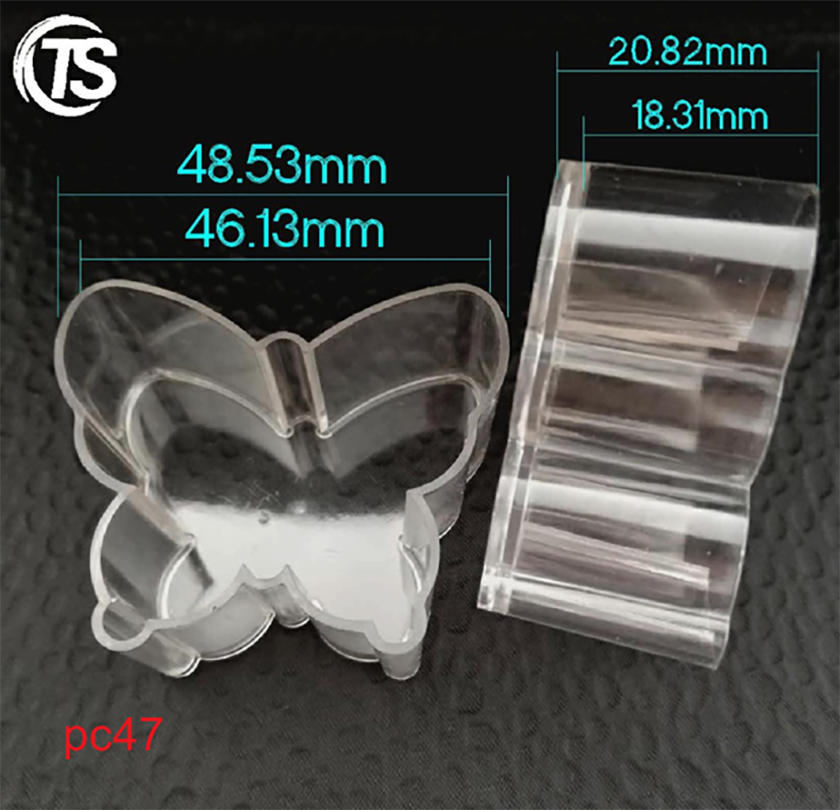PC47 butterfly shaped plastic candle shell