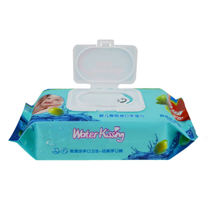 Application of plastic wipes packaging cover