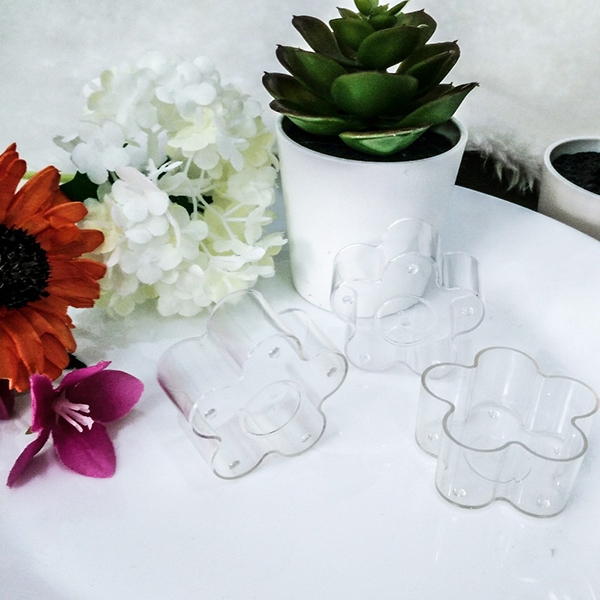 PC41 flower shaped plastic candle shell